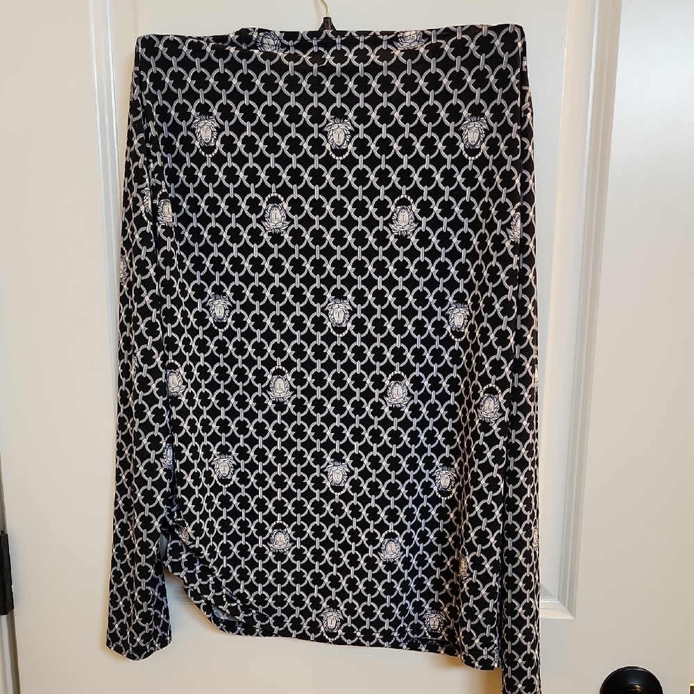 Versace Black and White Geometric Long Sleeve Top - Picture 6 of 15